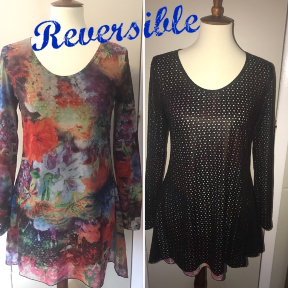 Reversible Tunic ~ Solid & Print